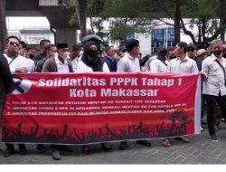 Buntut Peundaan BKN, Ribuan PPPK Demo di Depan Gedung DPRD Makassar