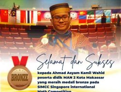 Siswa MAN 2 Makassar Sabet Medali Olimpiade Matematika Internasional