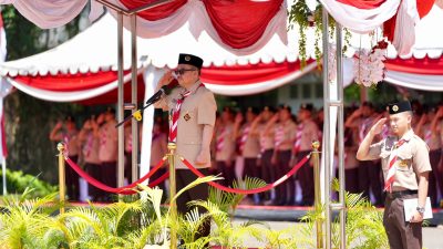 Sekda Sulsel Pimpin Apel Besar Hari Pramuka ke-64 di Barru