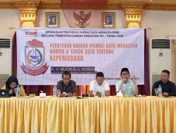 Dorong Pemuda Lebih Berdaya, DPRD Makassar Sosialisasikan Perda Kepemudaan